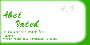 abel valek business card